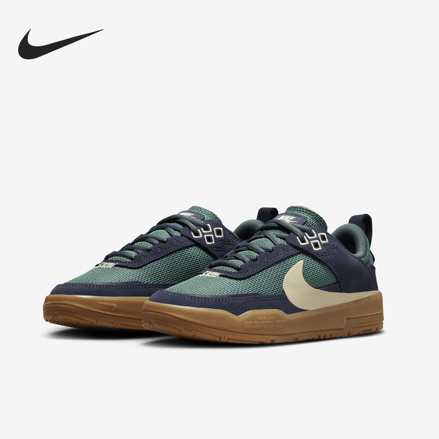 耐克儿童轻便系带耐磨休闲滑板鞋