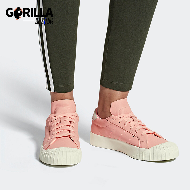 阿迪达斯女士休闲厚底平底松糕鞋