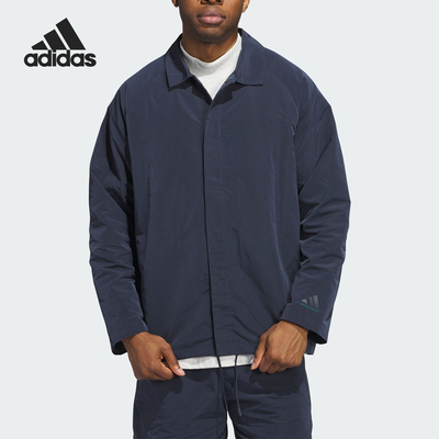 阿迪达斯男士运动翻领外套