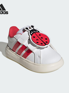 Adidas/阿迪达斯正品春季款婴童日常低帮魔术贴休闲运动鞋KJ8652