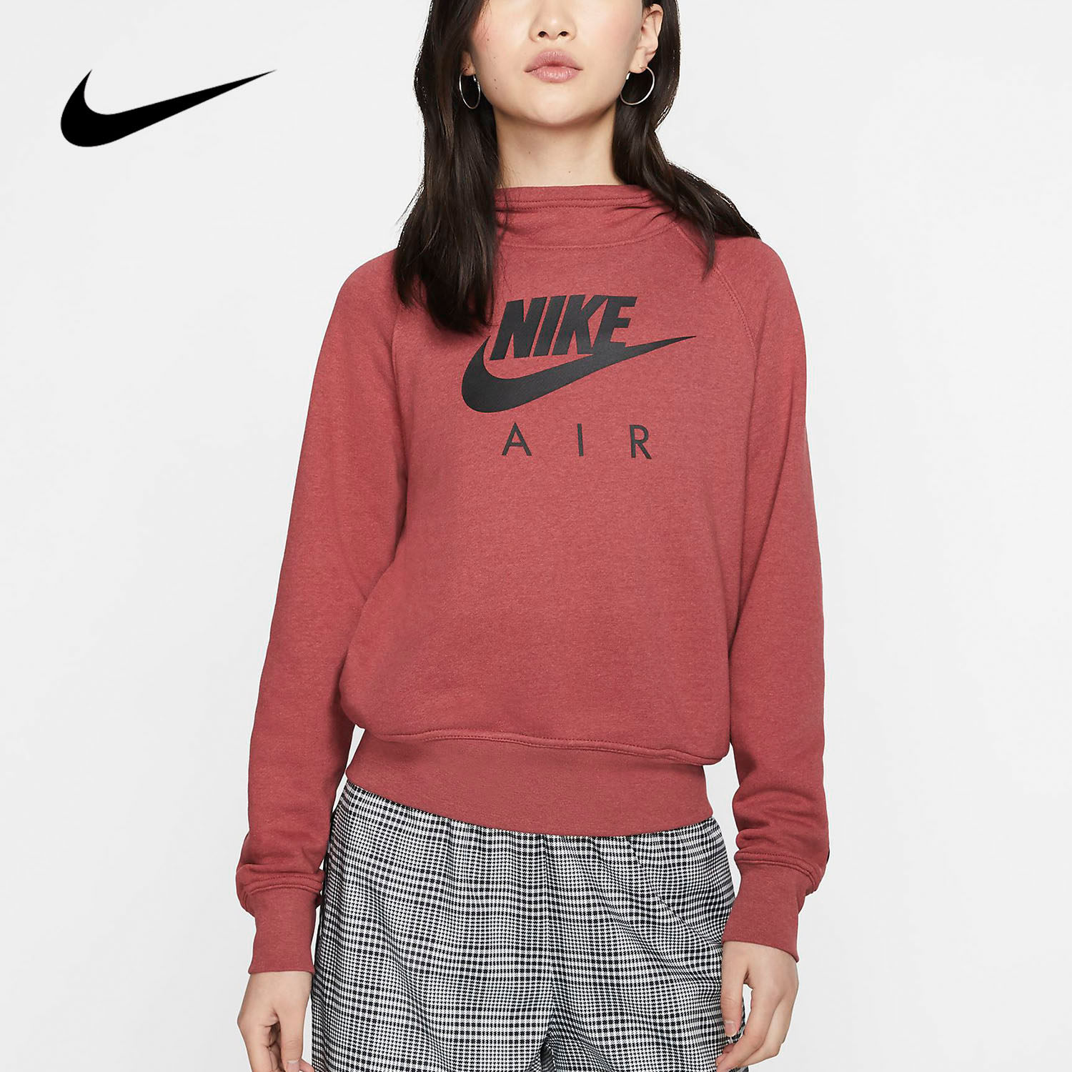 nike/耐克正品2021新款女子加绒时尚运动休闲连帽套头卫衣 bv5133