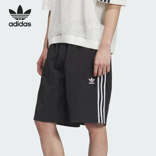 Adidas/阿迪达斯正品三叶草男士足球风休闲经典梭织短裤KC0154