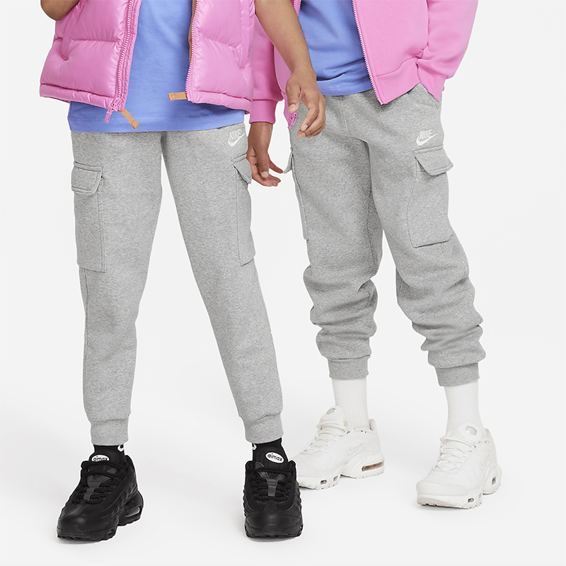 Nike/耐克正品2025秋季款大童日常运动刺绣束脚长裤FD3012-063