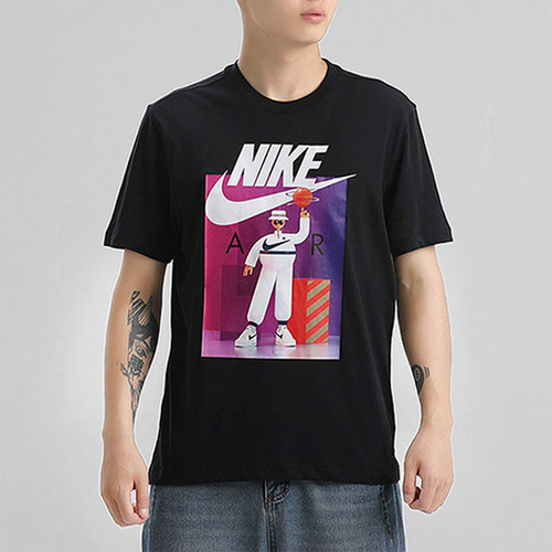 Nike/耐克正品Sportswear新款男黑色亲肤经典短袖T恤CW0411-010