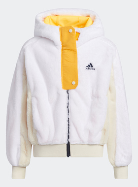 Adidas/阿迪达斯正品休闲大童时尚潮流保暖抓绒外套 H45057