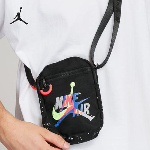 Nike耐克正品Jordan男女泼墨飞人运动休闲单肩斜挎包9A0314-026