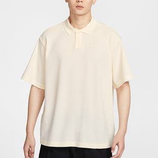Nike/耐克正品Oversize男士翻领针织华夫格经典短袖IF0377-110