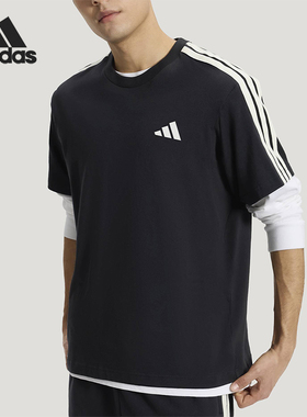 Adidas/阿迪达斯正品2026年男士日常休闲经典运动短袖T恤KR2490