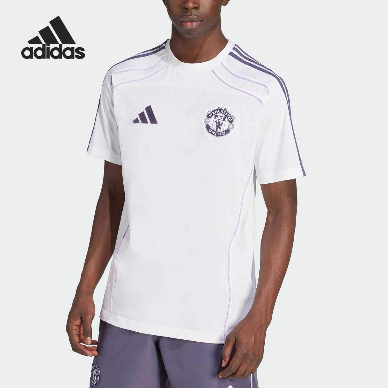 Adidas/阿迪达斯官方正品MANCHESTER男士足球运动圆领短袖JN2820