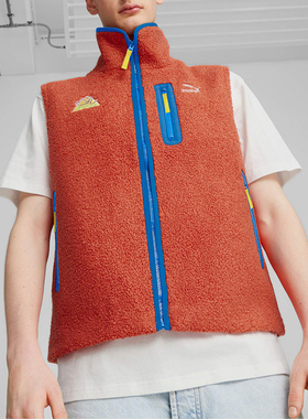 Puma/彪马正品春季新款男士仿羊羔绒运动马甲外套623014-39