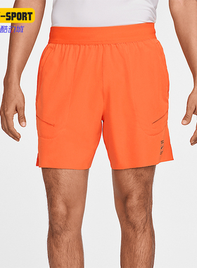 Nike/耐克正品2025男士印花运动松紧腰训练网球短裤FZ6913-819
