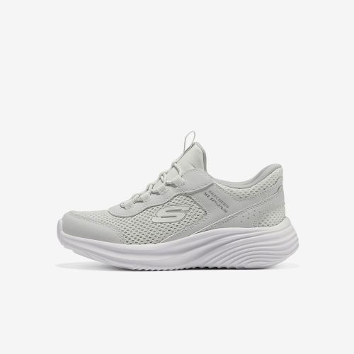 Skechers斯凯奇正品大童跑步防滑透气一脚蹬运动鞋405366L-WHT