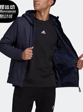 Adidas/阿迪达斯正品冬季新款男子户外运动保暖连帽棉服 HG6270