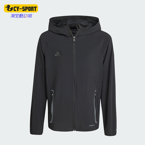 Adidas/阿迪达斯正品TIRO25C VT JKTY大童连帽足球运动外套JX9504