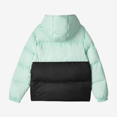 Skechers斯凯奇正品儿童拼色连帽短款羽绒服L423K100-0016