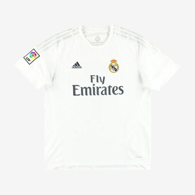 Adidas阿迪达斯正品Real Madrid Ronaldo字母条纹短袖足球S12652