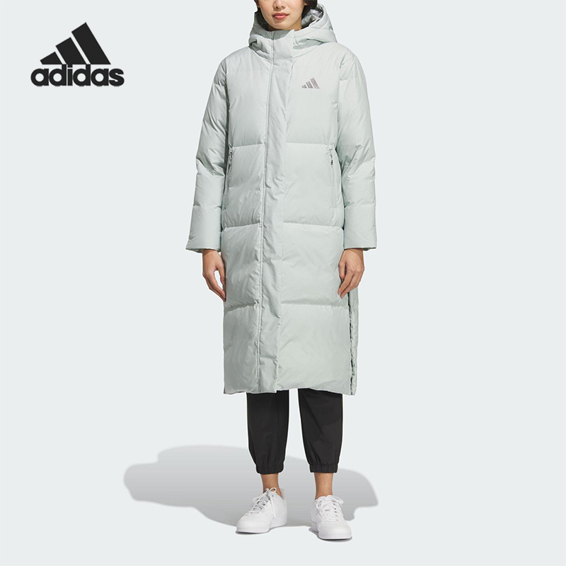 Adidas/阿迪达斯正品W PUFF L DOWN女士保暖长款运动羽绒服KC5949