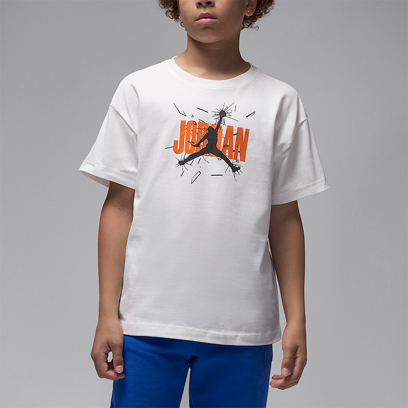 Nike/耐克正品Jordan大童透气针织圆领印花运动短袖IO2465-133
