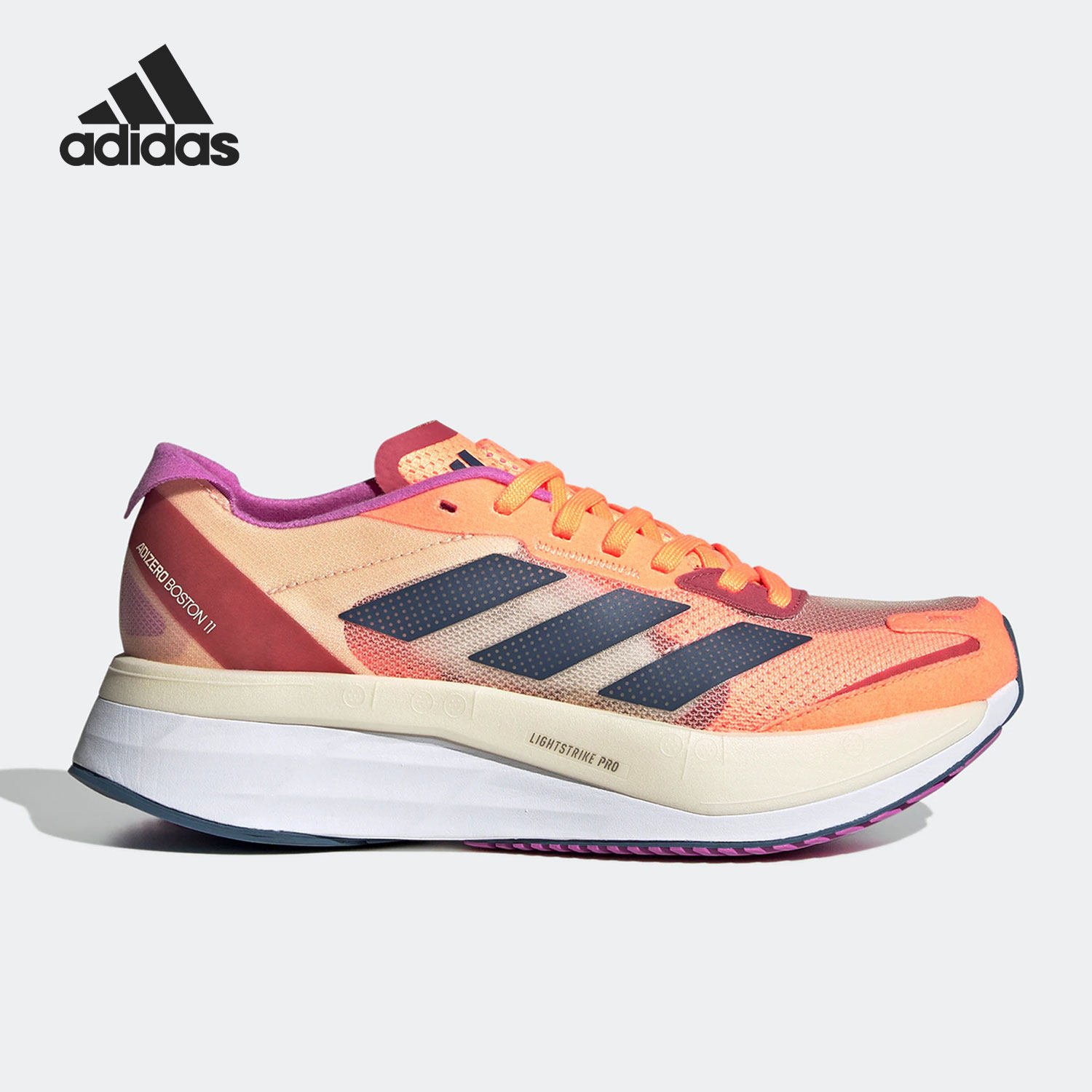 Adidas/阿迪达斯官方正品Adizero Boston 11女子缓震跑步鞋GX6654