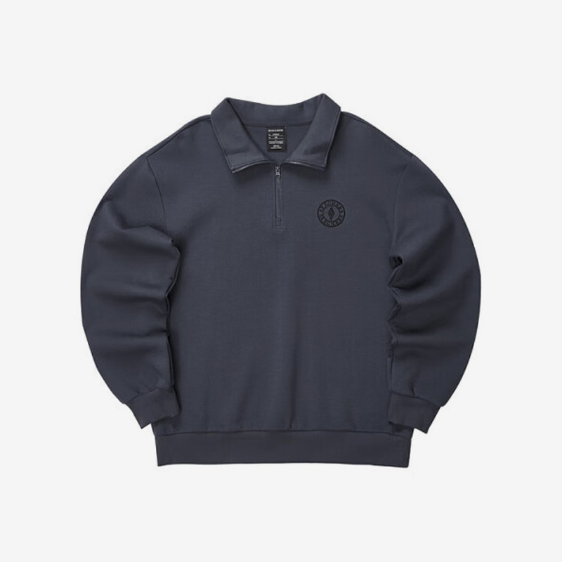 斯凯奇正品男子针织休闲卫衣