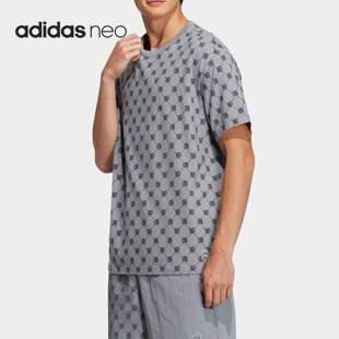 neo 当季 阿迪达斯正品 IA6414 AOP TEE男子运动短袖 Adidas