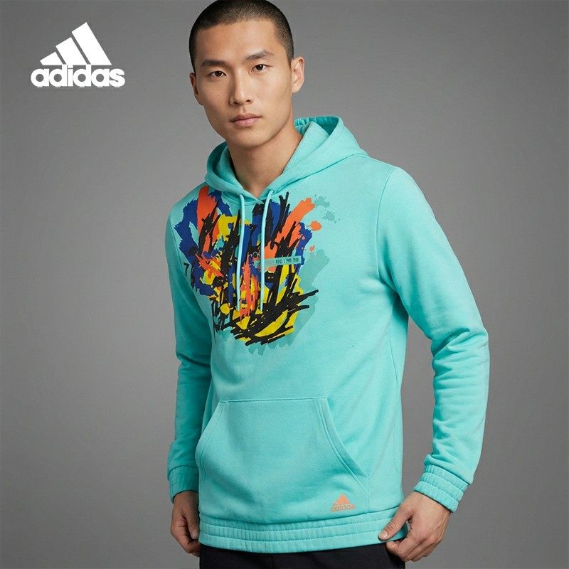 Adidas/阿迪达斯正品冬季男子加绒时尚印花连帽卫衣H13714,运动服/休闲服装,运动卫衣/套头衫,淘宝优惠券,粉丝福利购,淘宝优惠卷