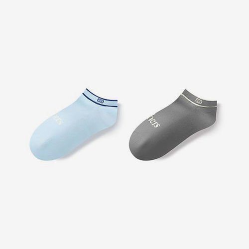 Skechers/斯凯奇正品四季款男士透气短筒袜两双装L225M057-05PB