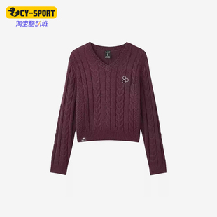 Skechers/斯凯奇秋季新款女士短款打底针织衫套头毛衣