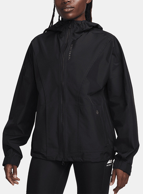 Nike/耐克正品女士字母刺绣时尚连帽休闲经典夹克外套FB7642-010
