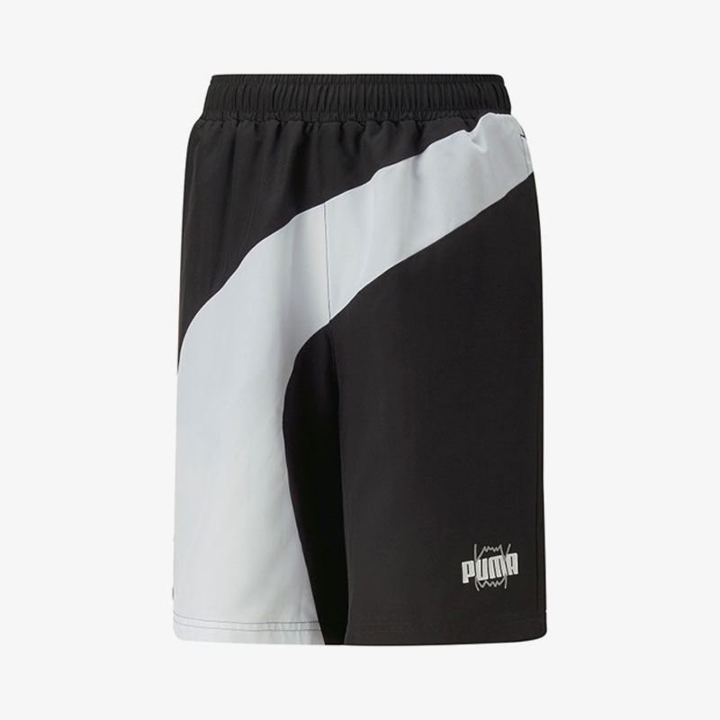 Puma/彪马官方正品新款儿童休闲印花宽松系带运动短裤620417-01