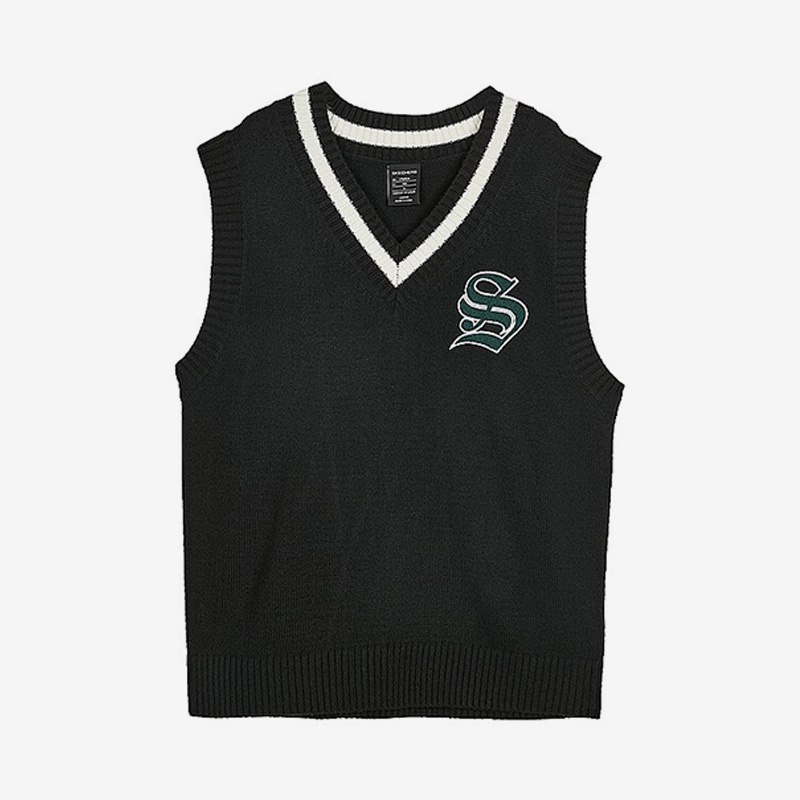 斯凯奇男女套头运动背心马甲