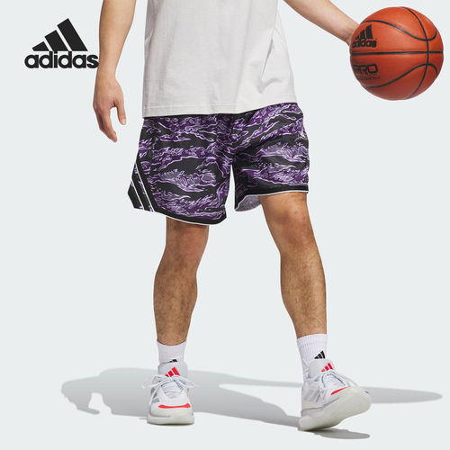 Adidas阿迪达斯正品CRAZY LITE AOP宽松印花短裤篮球JV6911