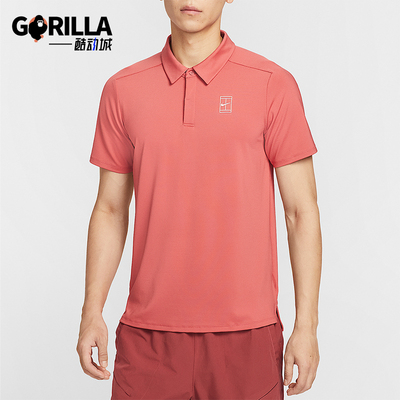 Nike/耐克正品夏季男士修身轻盈透气翻领网球运动短袖FZ6908-655