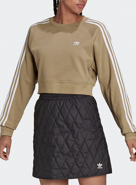 Adidas/阿迪达斯正品三叶草休闲女子透气时尚运动圆领卫衣 H43923