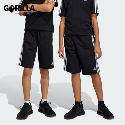 Adidas/阿迪达斯正品新款大童针织经典运动直筒短裤HY4714