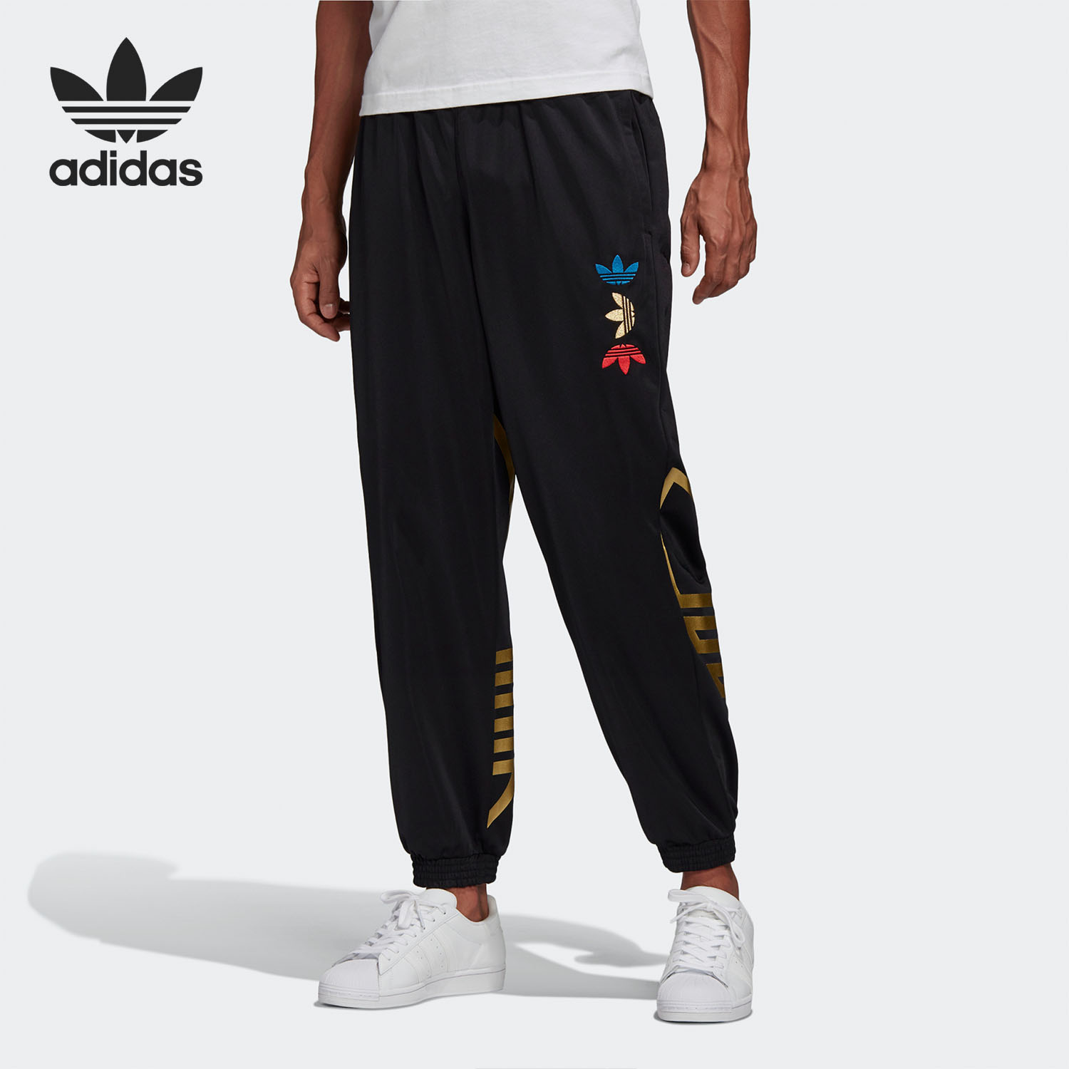 Adidas/阿迪达斯官方正品三叶草REF/MET TP男子宽松运动裤FS7325-封面