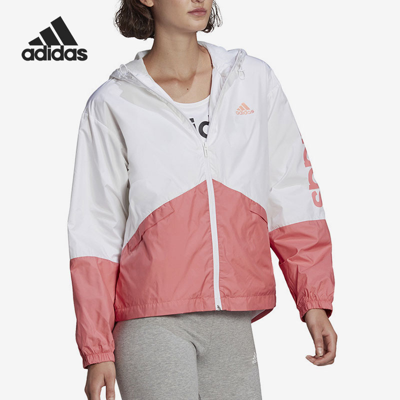 阿迪达斯连帽防风夹克外套
