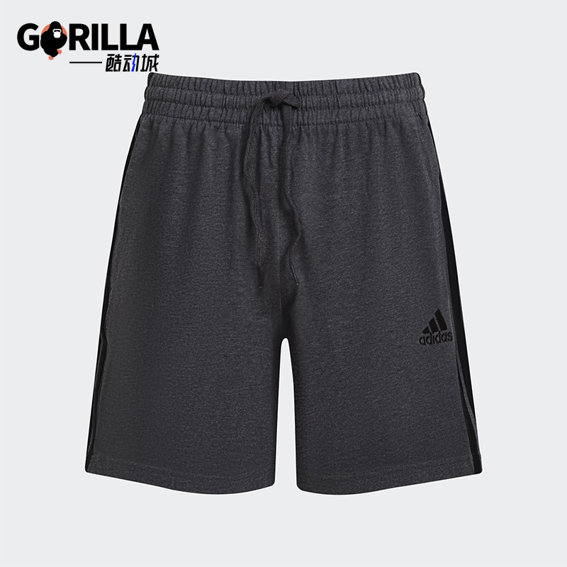Adidas/阿迪达斯正品夏季新款男士三条纹针织运动短裤GV6354