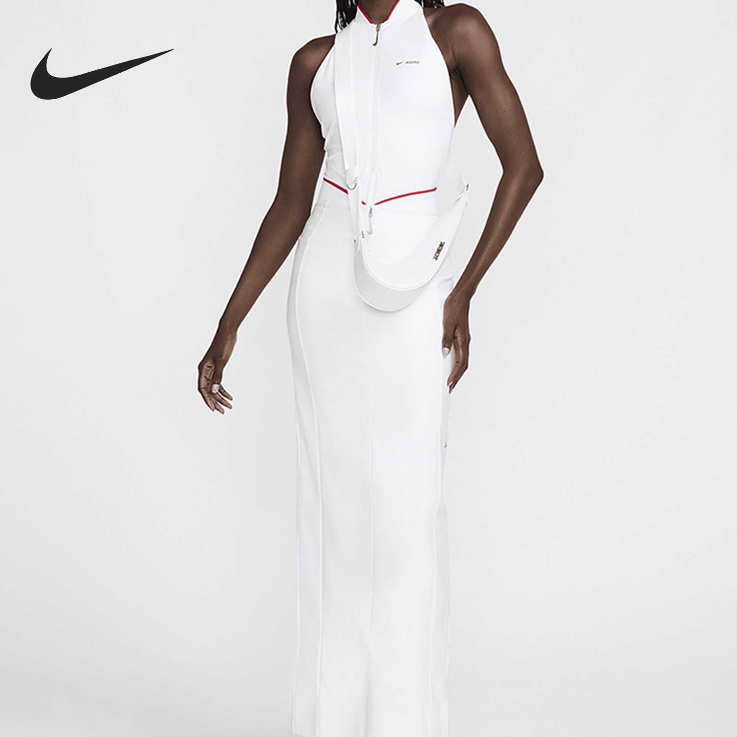 Nike/耐克官方正品x Jacquemus女士时尚高领口连体泳衣HF7810-100