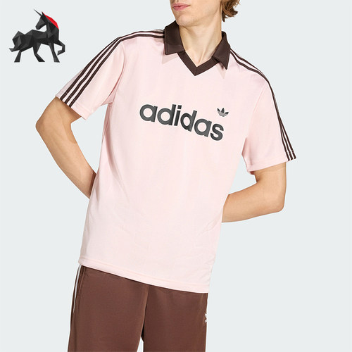 Adidas/阿迪达斯正品三叶草男士运动翻领球衣风短袖POLO衫KE3580
