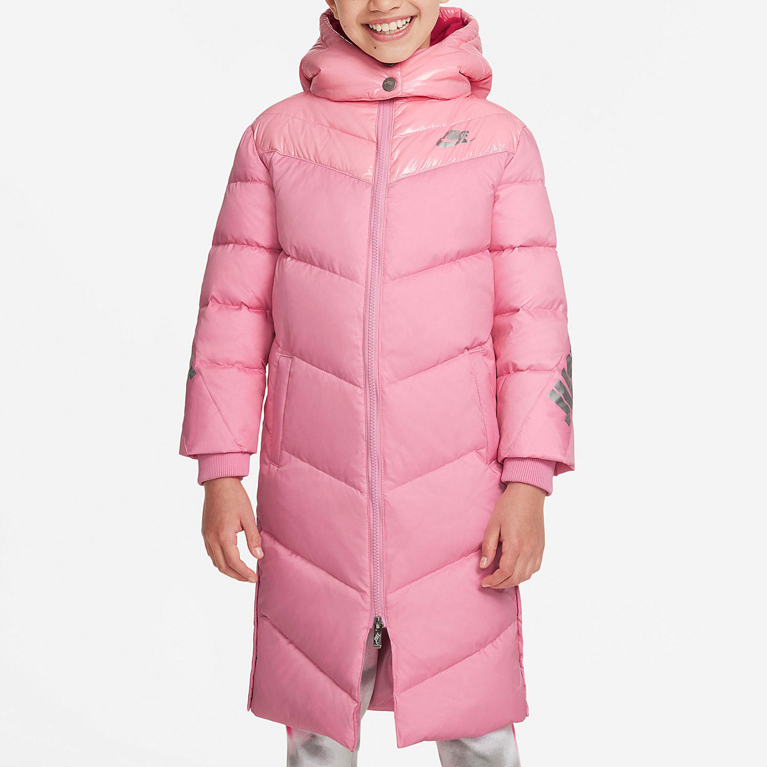 Nike/耐克正品休闲小童时尚保暖长款潮流羽绒服 DD2497-654