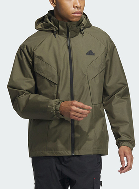Adidas/阿迪达斯正品26夏男子保暖梭织连帽外套IS0451