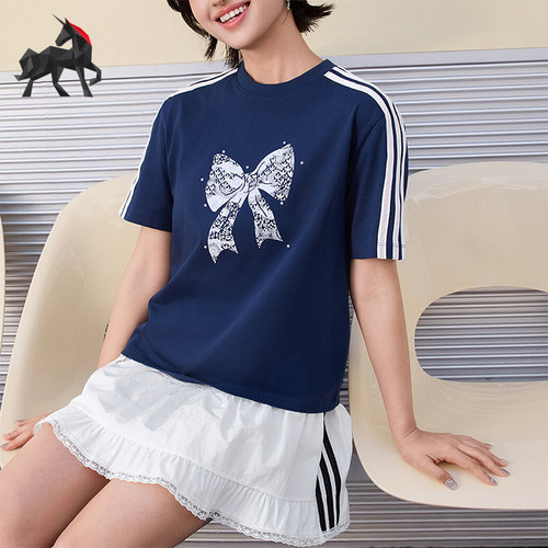 Adidas/阿迪达斯正品LOOSE SS TEE W女士经典运动短袖T恤LF1201