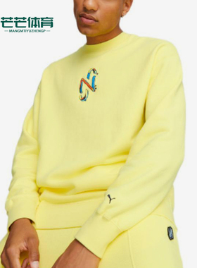 Puma/彪马正品X NJR男士针织宽松保暖经典套头圆领卫衣535732-91