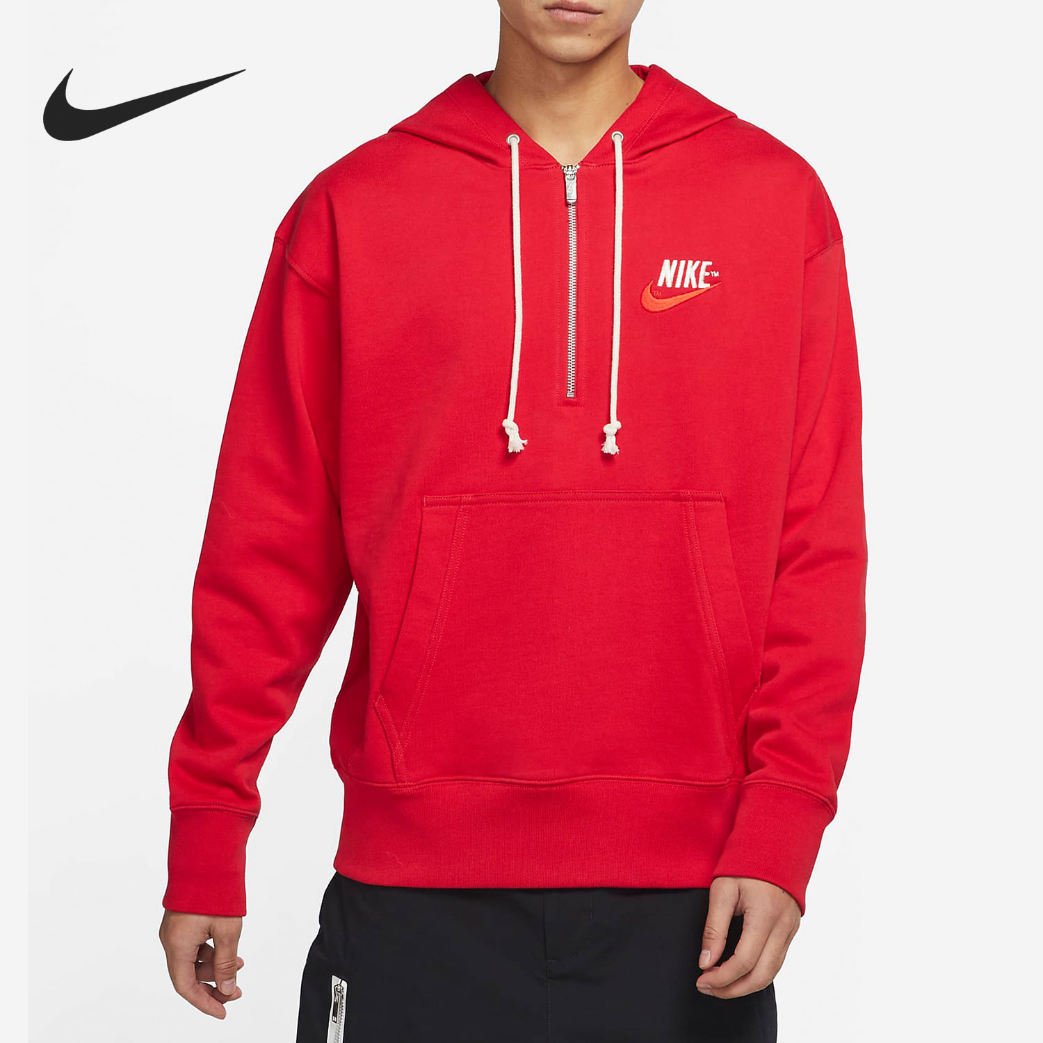 Nike/耐克正品2025冬季款男士日常半拉链连帽套头卫衣DM5280-657