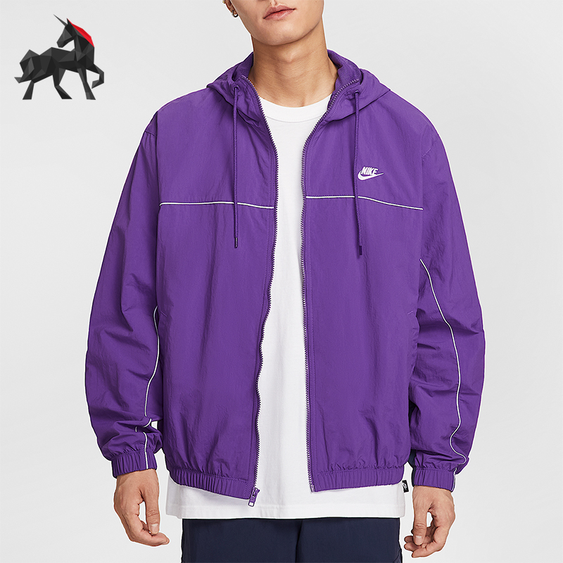 Nike/耐克正品Club男士复古潮流连帽宽松经典夹克外套HJ2013-507