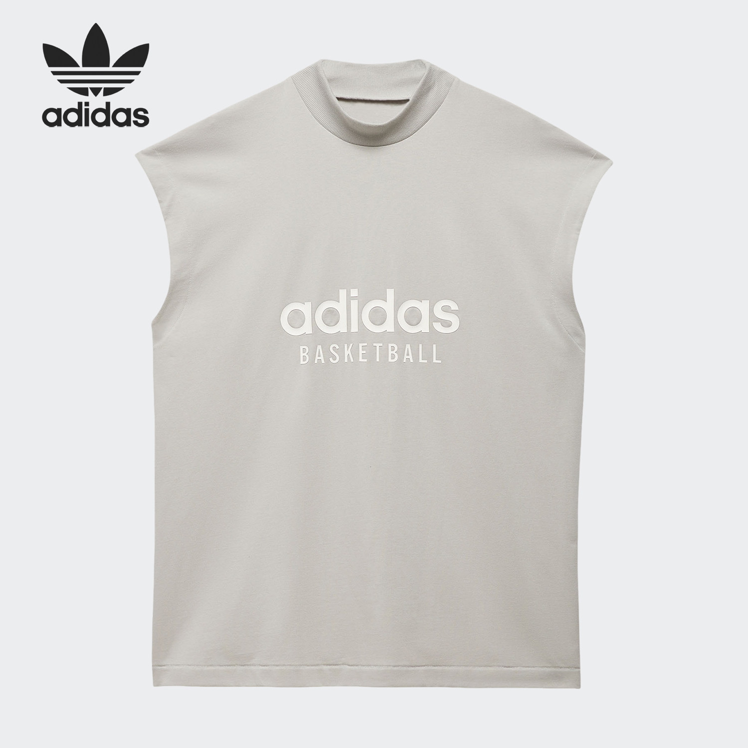 Adidas/阿迪达斯官方正品三叶草男女印花透气运动无袖T恤IA3445