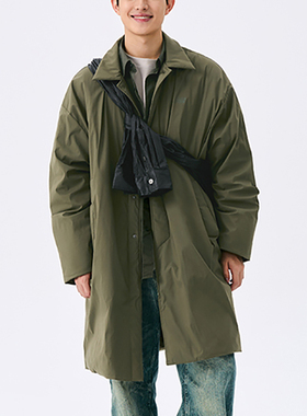 New Balance/NB正品中长款男士连帽保暖运动羽绒服AMJ44307-DRC