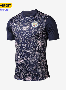 Puma/彪马正品2025男士日常圆领套头耐穿透气足球短袖758030-09