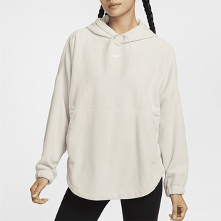 Nike 秋冬新款 女士毛绒连帽简约运动卫衣FV8077 104 耐克正品